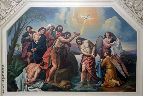 Canvastavla Baptism of the Lord
