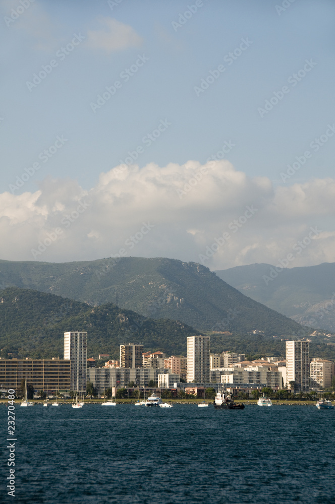 Fototapeta premium waterfront development ajaccio corsica france