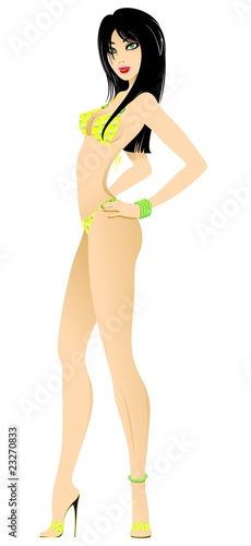 Ragazza Sexy in Costume-Sexy Girl with Swimsuit-2-Vector