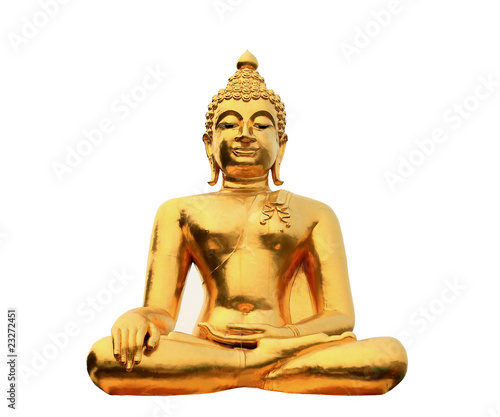 Golden Buddha with Isolated