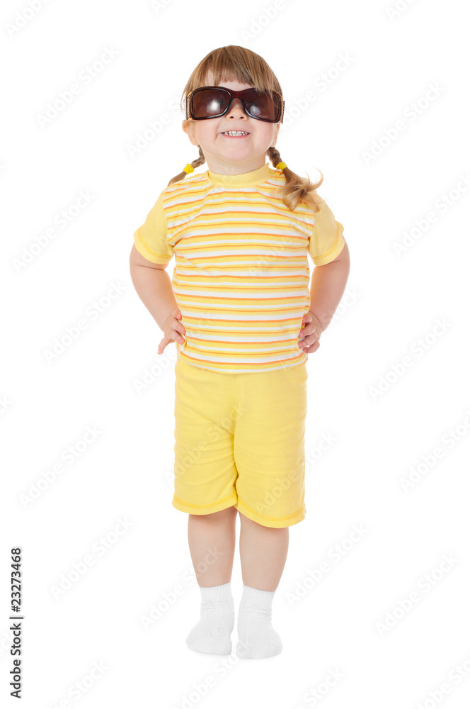 Little girl with sun glasses Little girl with sun glasses