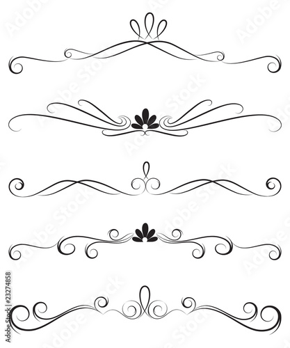 Collection of ornate decoration dividers
