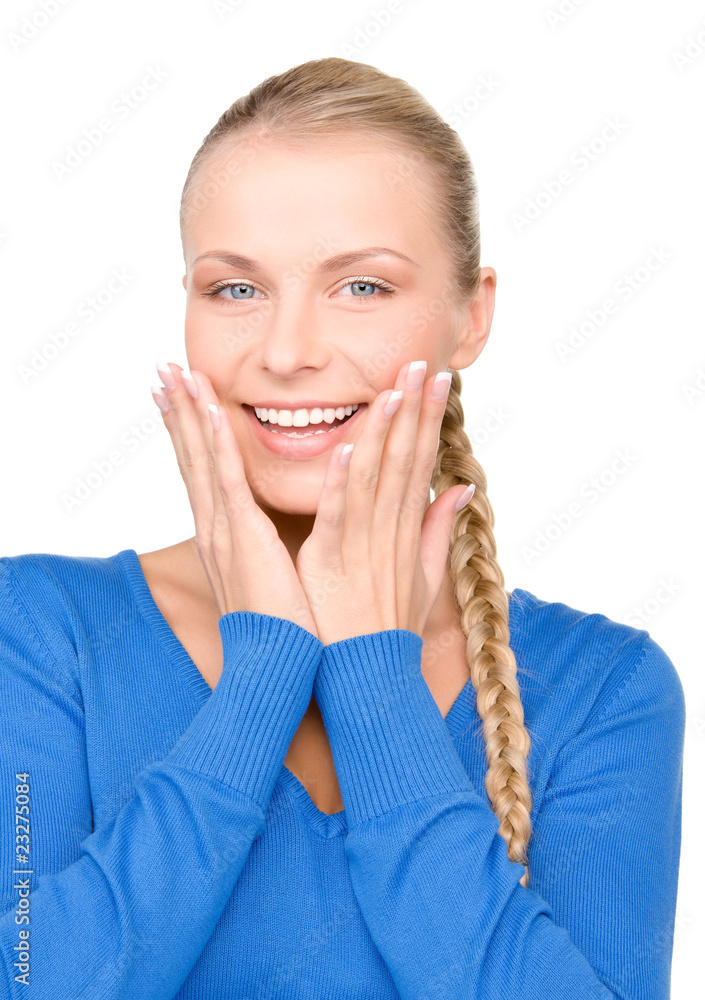 Fototapeta premium surprised woman face