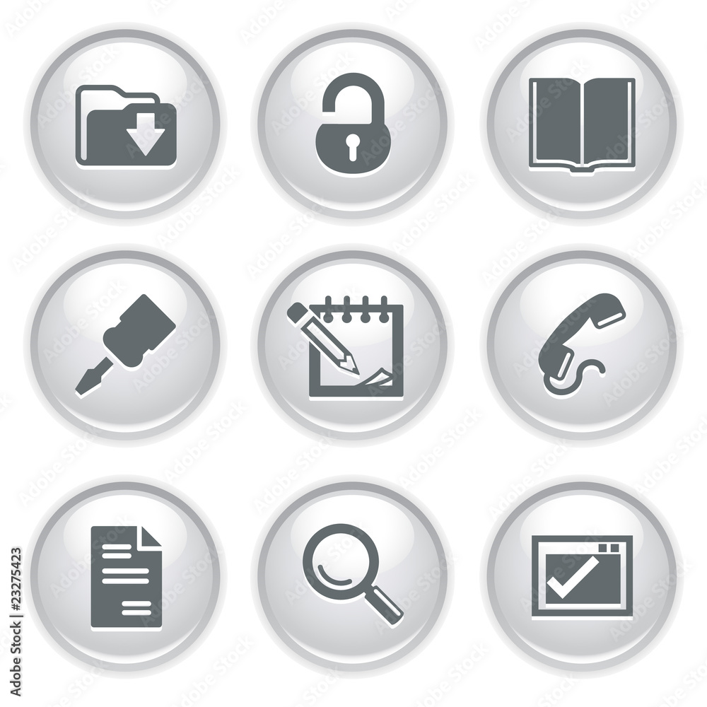 Gray web buttons 8 Gray web buttons 8