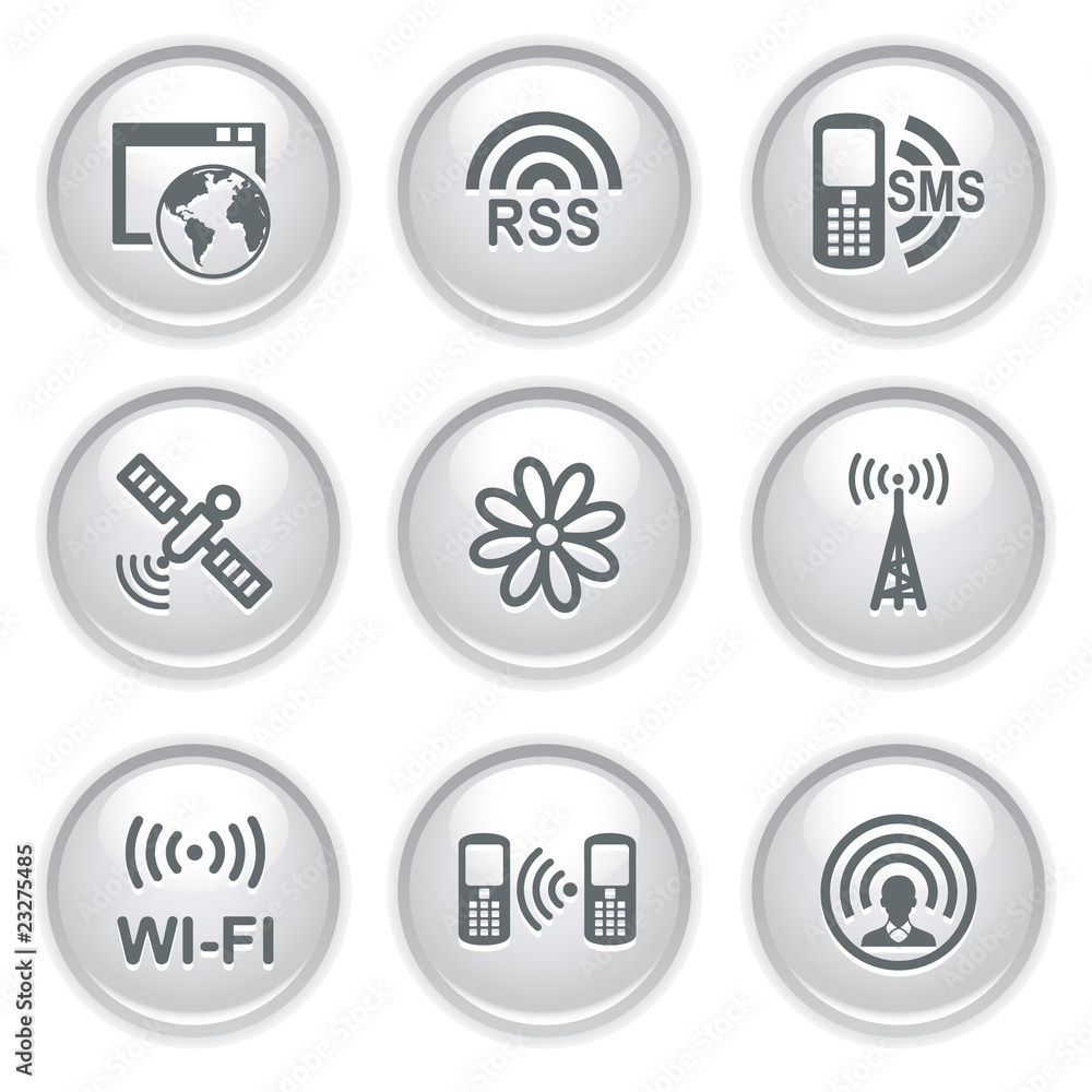 Gray web buttons 30