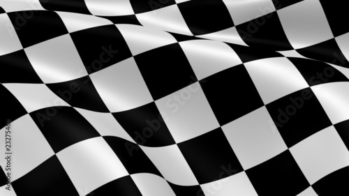 Checkered flag in the wind. Part of a series.