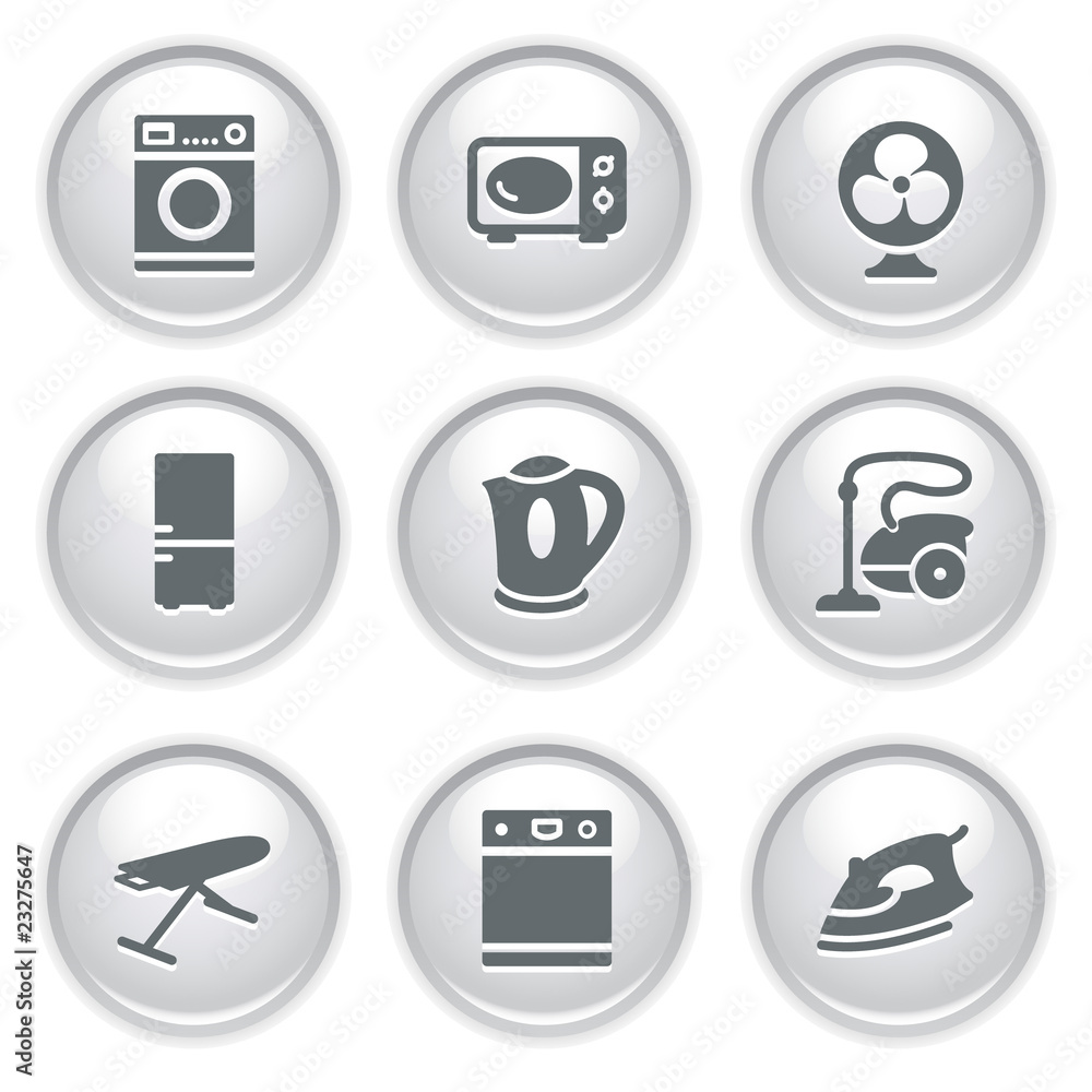 Gray web buttons 18