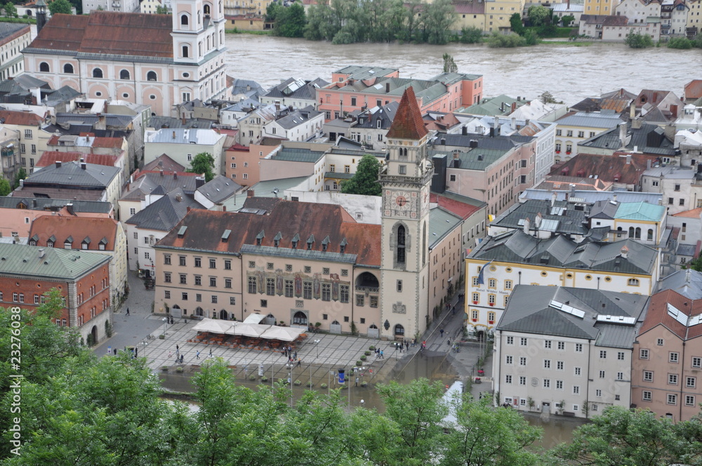 Hochwasser - Passau, Donau im Juni 2010