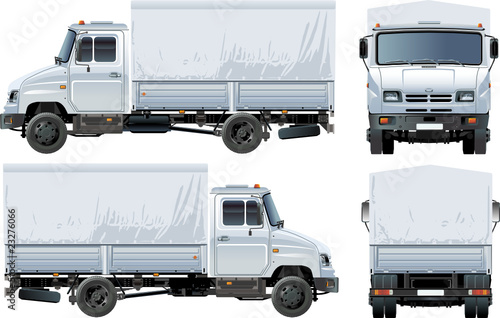 Vector delivery / cargo truck