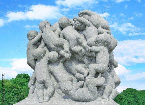 Photography Sculpture of children. Sculpture park in Oslo, Norway