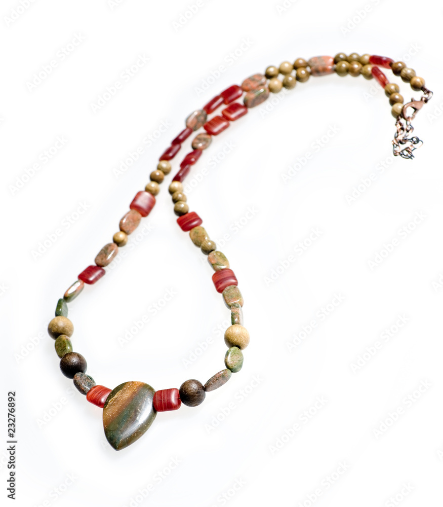 Men's necklace from colorful natural semiprecious stones Men's necklace from colorful natural semiprecious stones