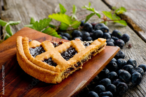 blueberry cake - crostata di mirtilli photo