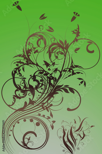 Floral background design on gradient