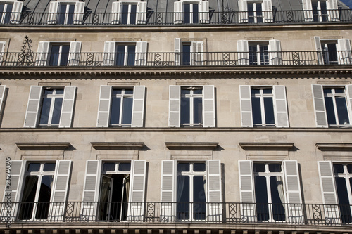 Typical Facade in Paris, France, Europe