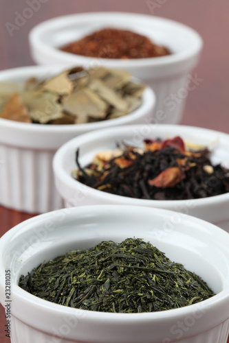 Tea collection - focus on bancha green tea