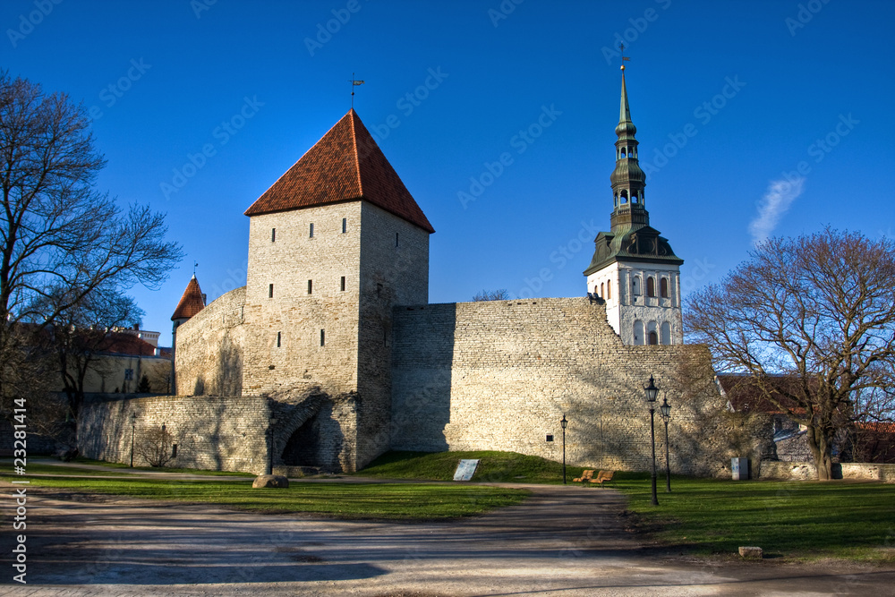 View on Old city of Tallinn. Estonia