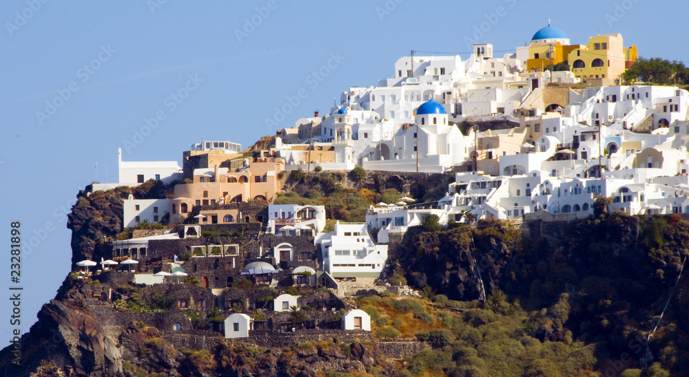 town of Imerovigli on the volcanic cliffs of Santorini