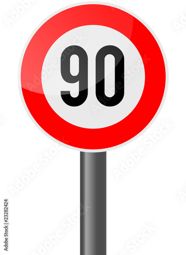 Tempo 90 - Verkehrszeichen