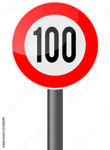 Tempo 100 - Verkehrszeichen photo