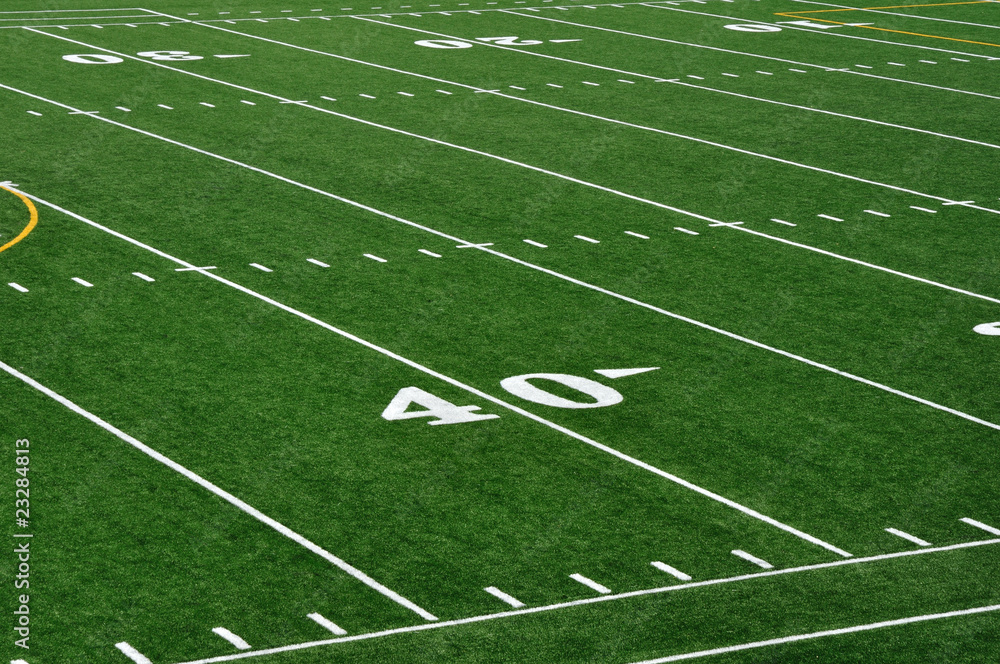 40 Yard Line on American Football Field 40 Yard Line on American Football Field