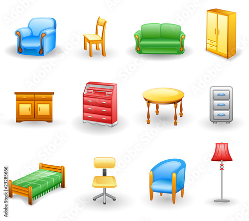 Furniture icon set