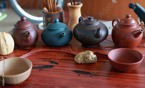 in the chinese classical teahouse