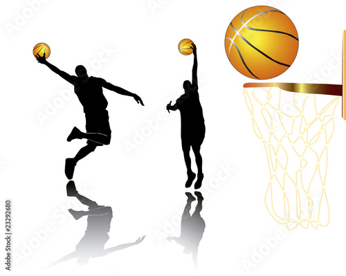 Basketball silhouettes