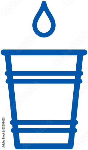 Plastic glass of water – Vector illustration