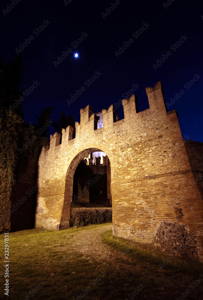 Old Bazzano castle by night