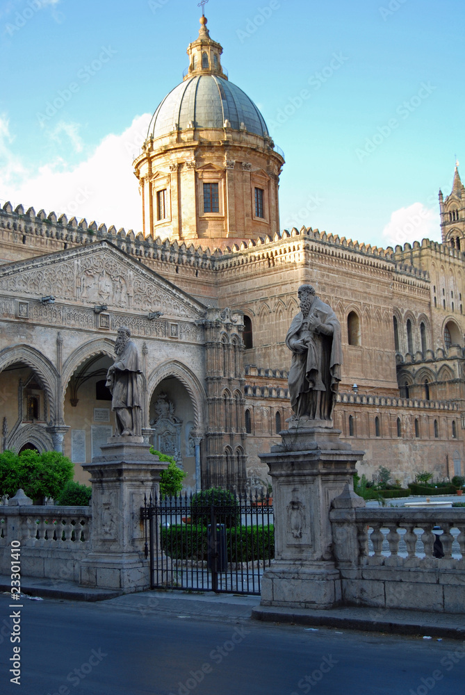 Cathedral of Palermo with its complex architecture, Italy