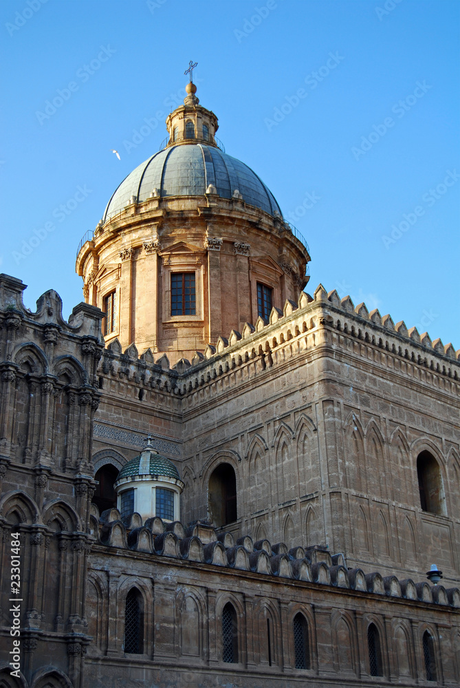 The Baroque small cupolas of the Cathedral of Palermo by F. Fuga