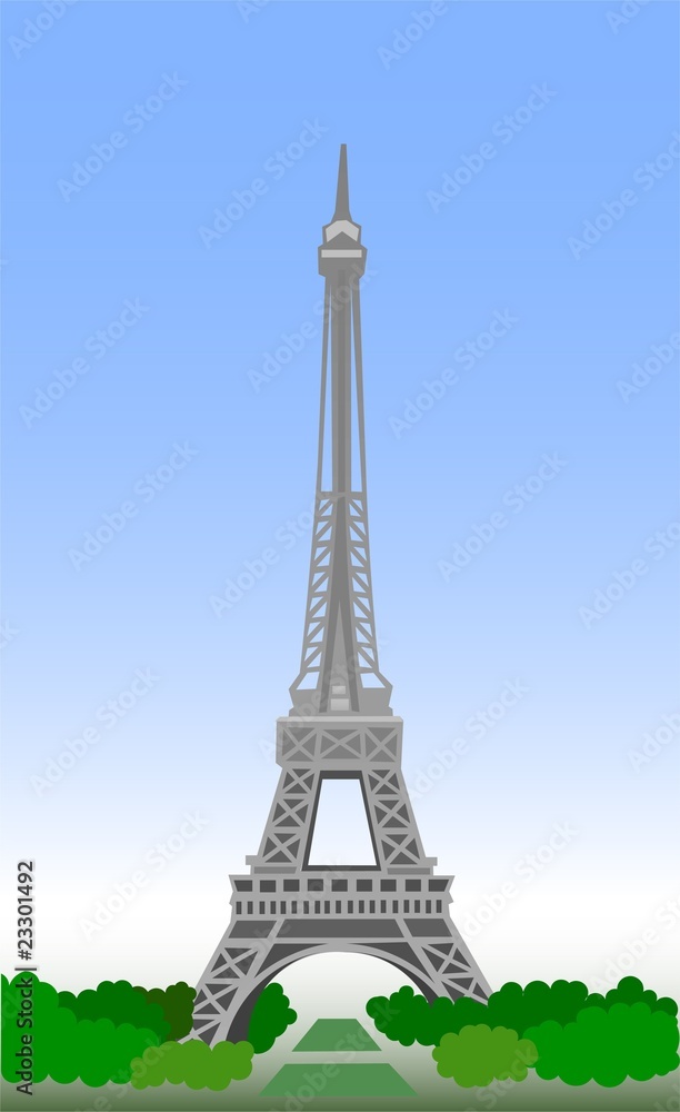 eiffel tower vector illustration