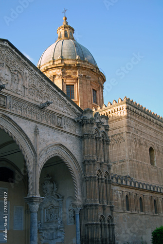 The famous portico of the Cathedral of Palermo by Gagini