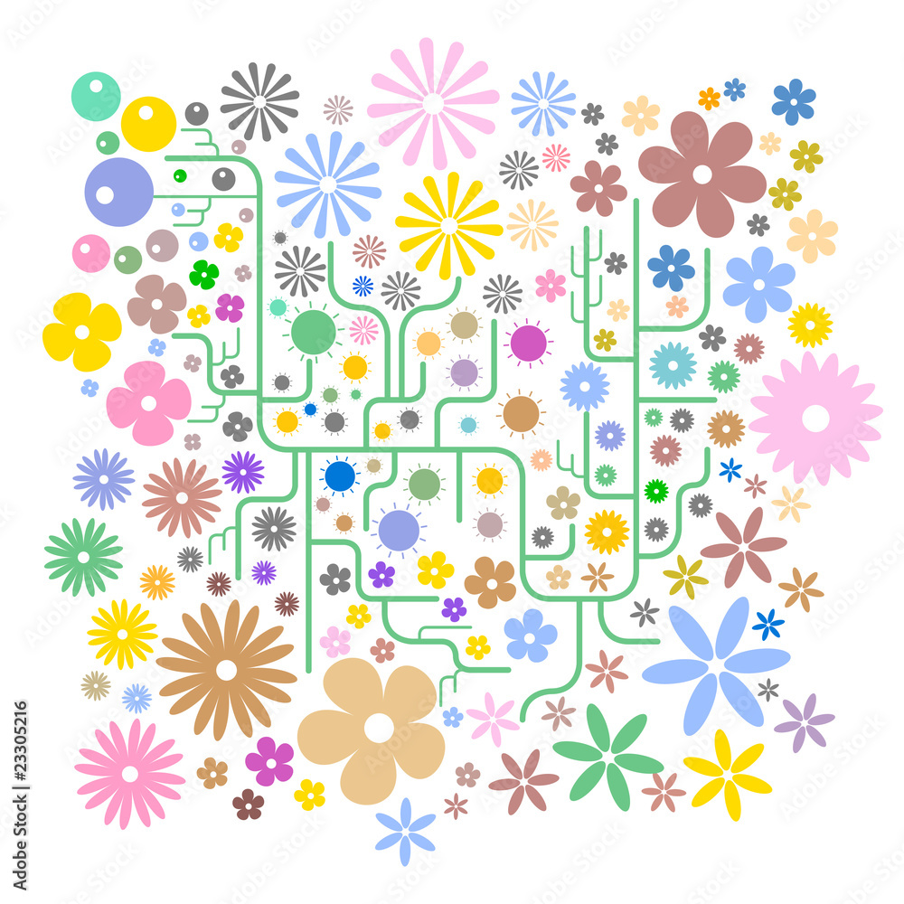 Abstract Flower Background Vector Abstract Flower Background Vector