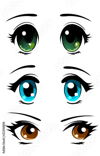Set of manga eyes © Daria T.