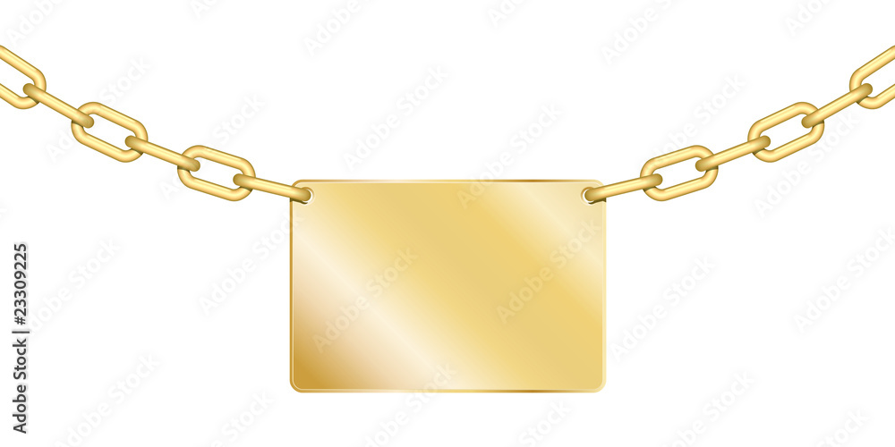 Ensemble chaines et plaquette en or Ensemble chaines et plaquette en or