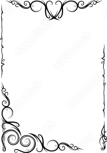 Rahmen, floral, ornamental, filigran, Schnörkel