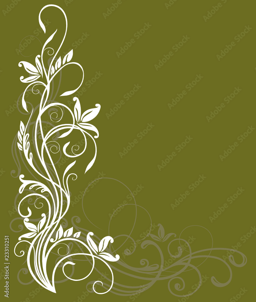 Hintergrund, background, floral, abstrakt, Ranke, oliv Hintergrund, background, floral, abstrakt, Ranke, oliv