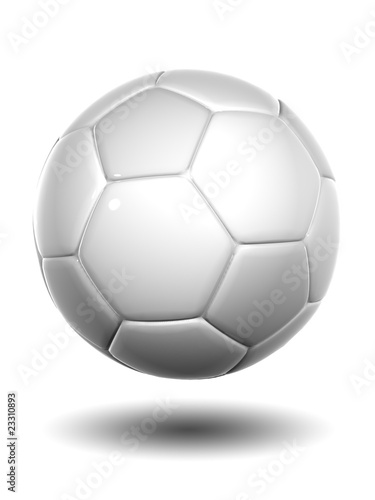 Fototapeta Naklejka Na Ścianę i Meble -  High resolution 3D soccer ball isolated on white