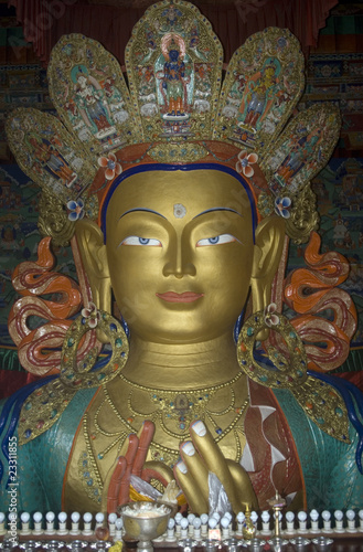 Maitreya, the Future Buddha, Tiksey, Ladakh, India