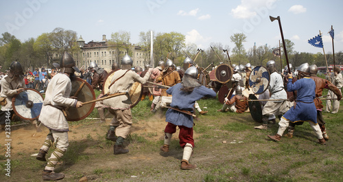 Battle between viking forse detachment and enemy