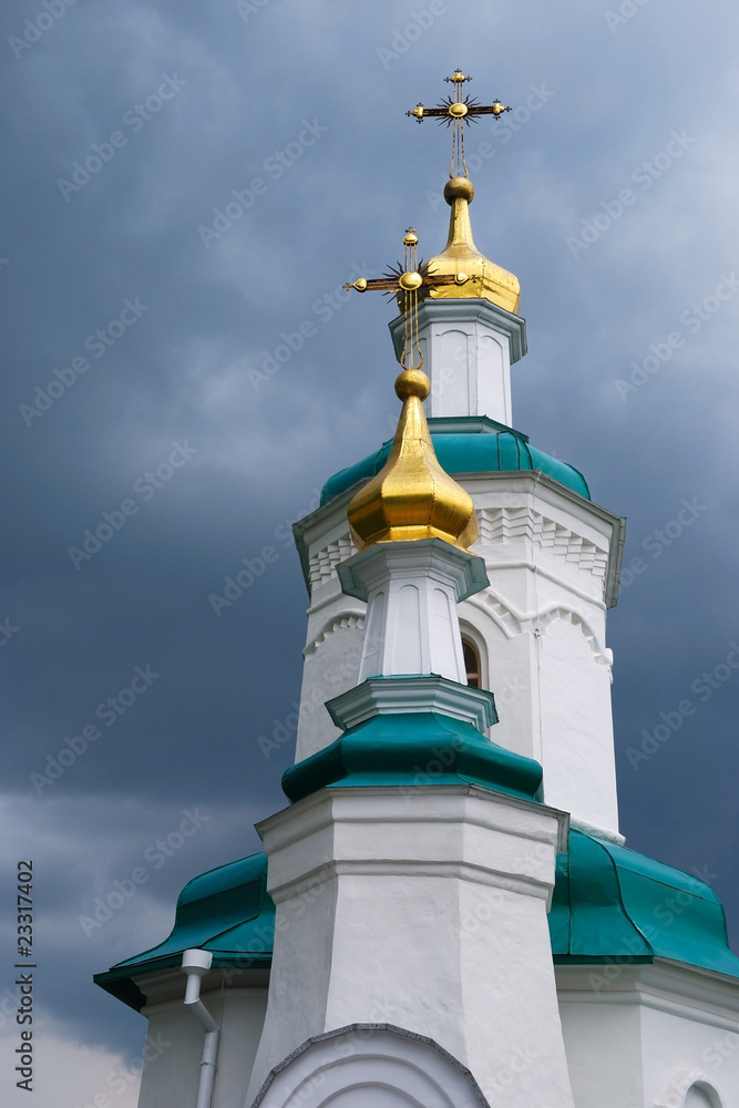 Gilt domes of orthodox church