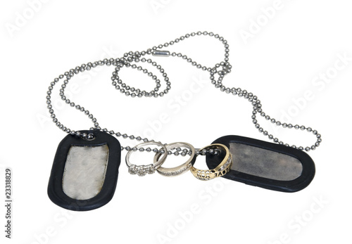 Military Dog Tags and Wedding Ring
