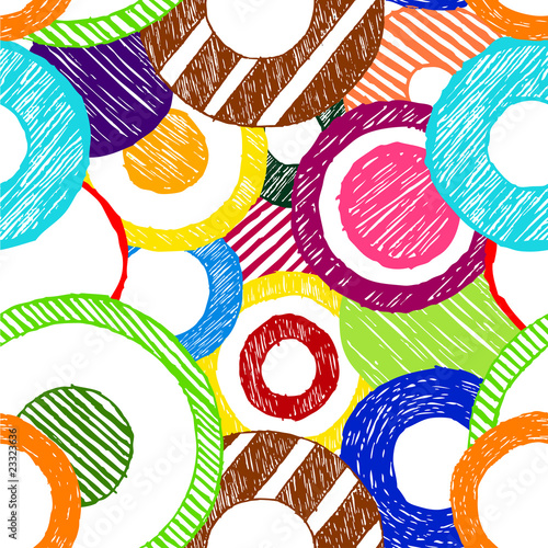 sketchy grunge vector seamless circle background