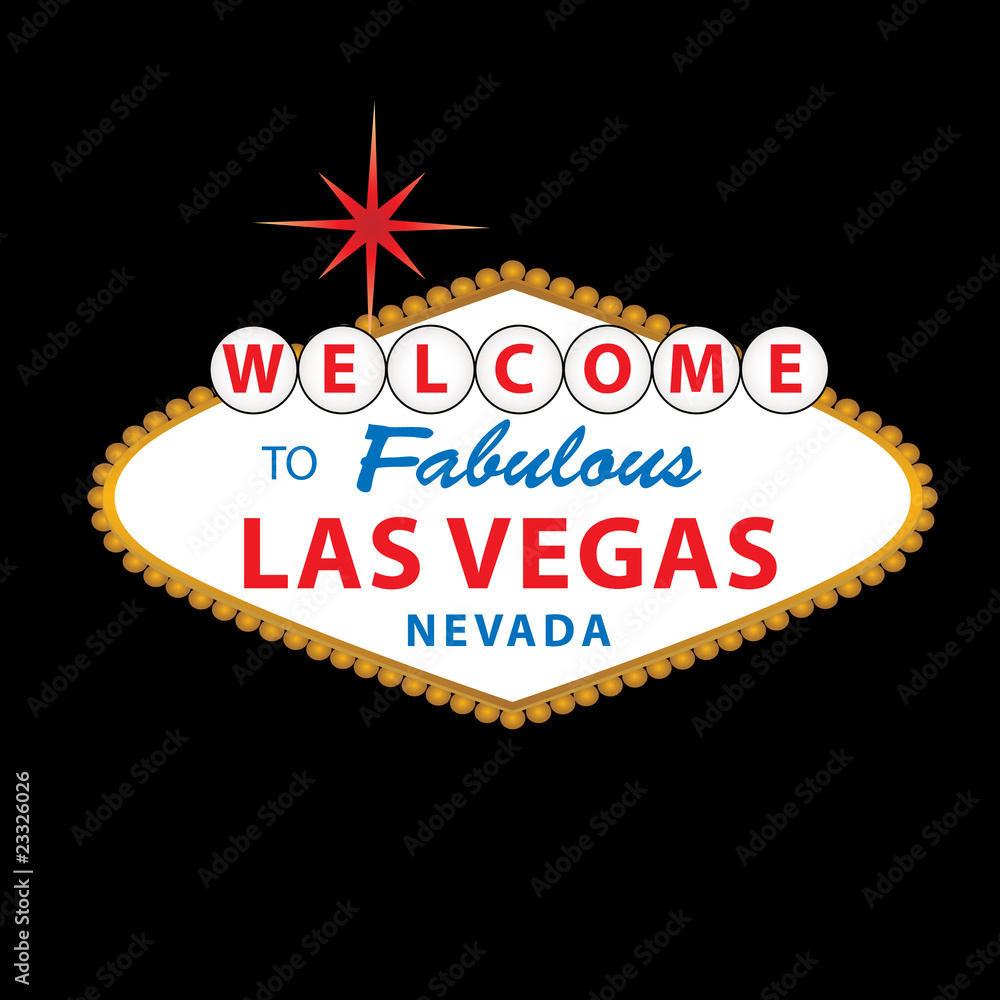 Welcome to Las Vegas Sign Stock Vector | Adobe Stock