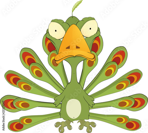 Peacock from a children's fairy tale