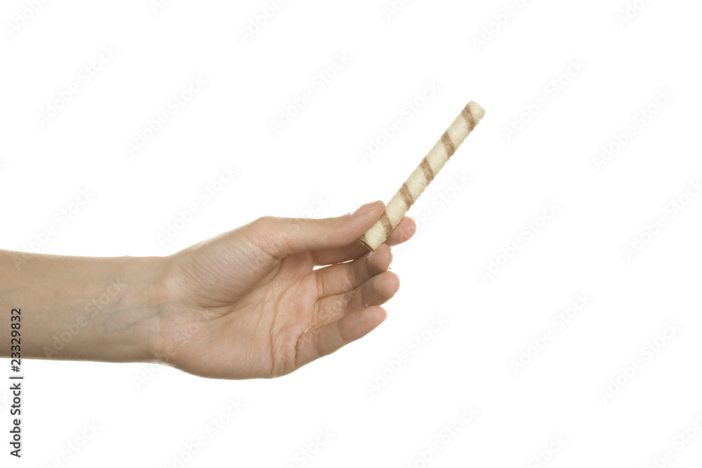 Hand and chocolate thumb Hand and chocolate thumb