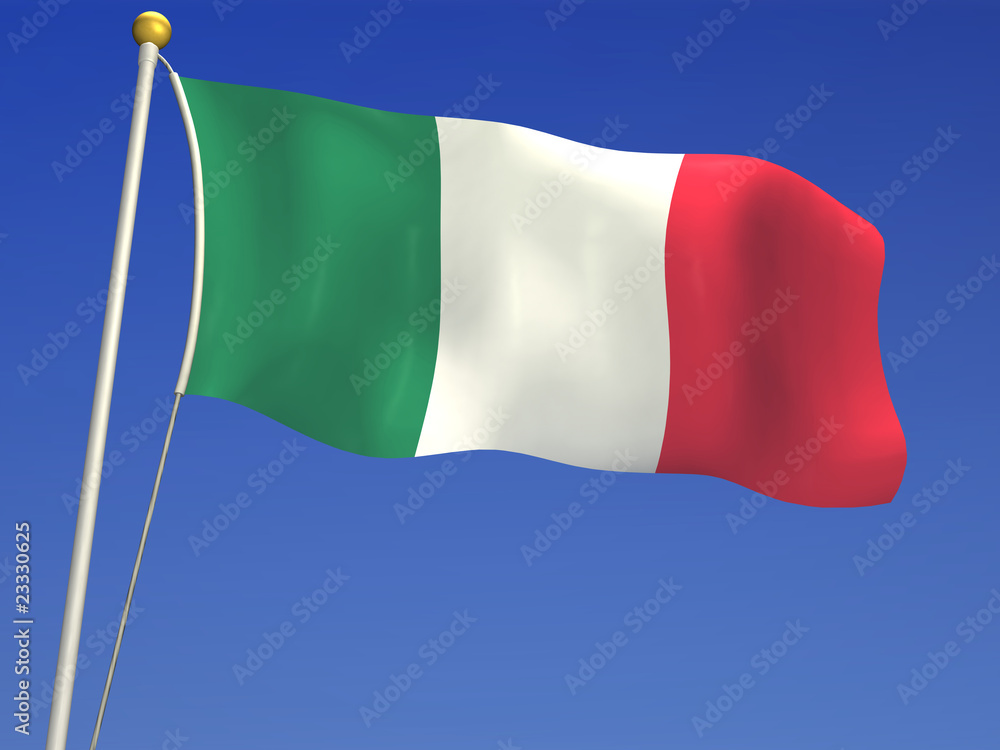 Flagge Italien Flag of Italy Stock-Illustration