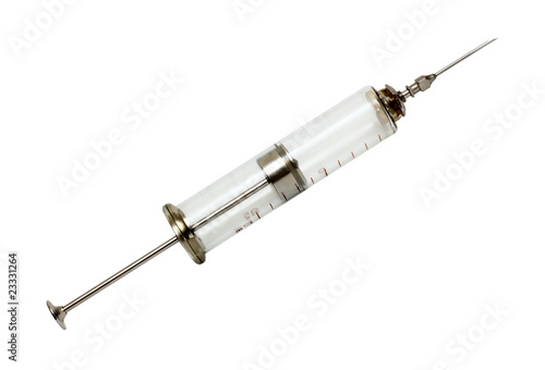 large syringe with thick needle photo
