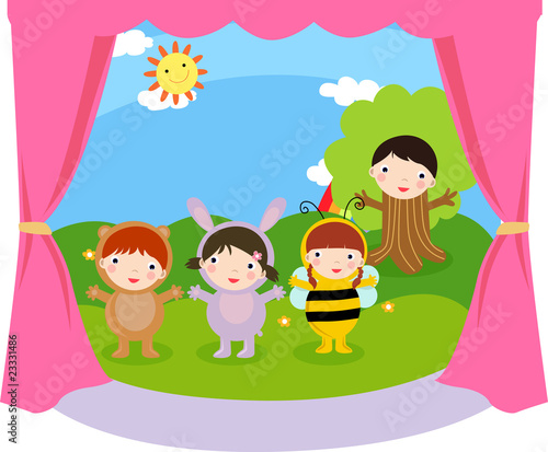 Children are performing